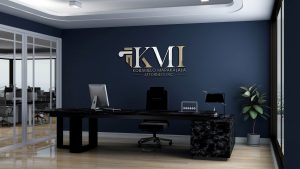 Professional 3D Minimalist Office Logo Mockup on Room Wall by Gr